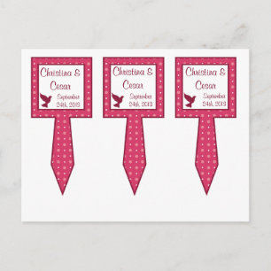 3 Cup Cake Picks Liebe Vögel Rosa Streifen/Punkte Postkarte