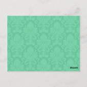 3 Cup Cake Picks Minze Gree White Damask Spitzen P Postkarte (Rückseite)