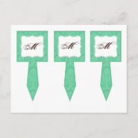 3 Cup Cake Picks Minze Gree White Damask Spitzen P