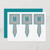 3 Cup Cake Picks Moderne Grau Damasle Spitzenprint Postkarte (Vorne/Hinten)