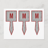 3 Cup Cake Picks Moderne Grau Damasle Spitzenprint Postkarte (Vorderseite)