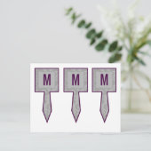 3 Cup Cake Picks Moderne Grau Damasle Spitzenprint Postkarte (Stehend Vorderseite)