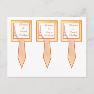 3 Cup Cake Picks Paris Pfirsich Postkarte