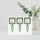 3 Cup Cake Picks Peacock Grüne Federn Postkarte (Stehend Vorderseite)