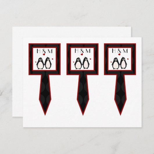 3 Cup Cake Picks Pinguin Liebe Paare Lebenszeit Postkarte (Vorne/Hinten)
