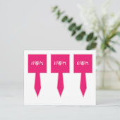 3 Cup Cake Picks Pink Floral Petals Blume Rose Postkarte (Stehend Vorderseite)