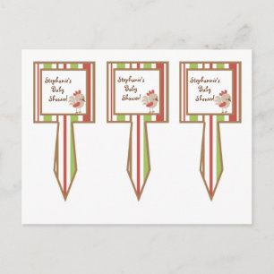 3 Cup Cake Picks Red Stall Farm Rooster Einladungspostkarte