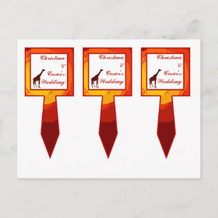 3 Cup Cake Picks Roter Sonnenuntergang in Afrika Postkarte