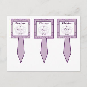 3 Cup Cake Picks Royal Lila Crown/Wirbel lavende Postkarte