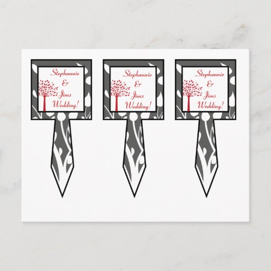 3 Cup Cake Picks Winter Grau/Roter Baum Postkarte (Vorderseite)