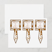 3 Cup Kuchen Picknick Damask Herbst Postkarte (Vorne/Hinten)