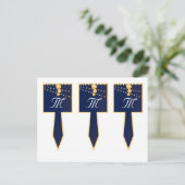 3 Cup Kuchen Picks Papier Laternen auf blaues Chin Postkarte (Stehend Vorderseite)