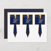 3 Cup Kuchen Picks Papier Laternen auf blaues Chin Postkarte (Vorne/Hinten)