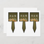 3 Cup Kuchen Picks Whimsical Brown Fall Doppelrad Postkarte (Vorne/Hinten)