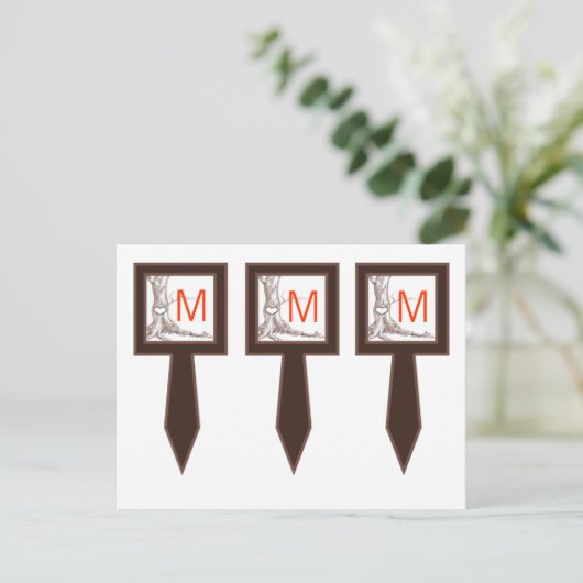 3 Cup Tortenpicks Fall Baum erste Schnitte Herbst Postkarte (Stehend Vorderseite)