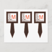 3 Cup Tortenpicks Fall Baum erste Schnitte Herbst Postkarte (Vorderseite)