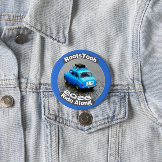 3" Custom Button for RootsTech 2026 Ride Along  (Beispiel)