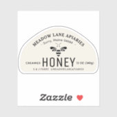 3" Custom Vinyl Sticker für 12oz Skep Honey Jar (Blatt)