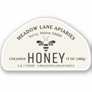 3" Custom Vinyl Sticker für 12oz Skep Honey Jar