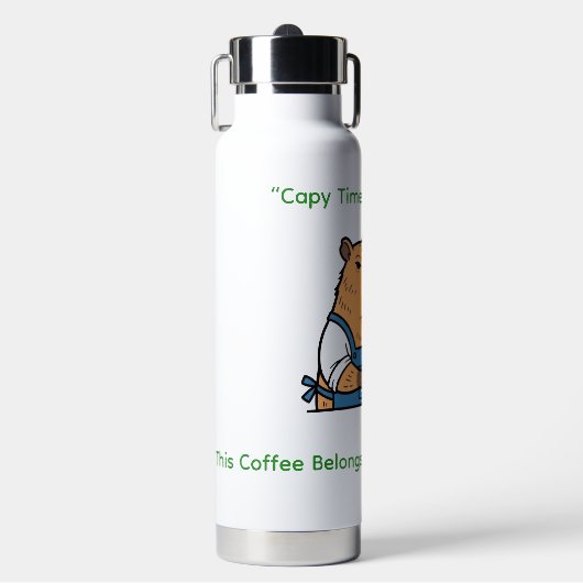 3. Cute Coffee Lover Bottle Trinkflasche (Vorderseite)