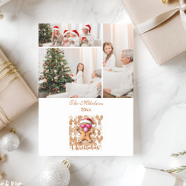 3 Cute Gingerbread  Merry Christmas  Feiertagskarte