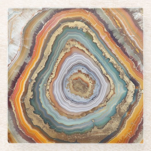 3 D Agate Glass Untersetzer (Vorderseite)