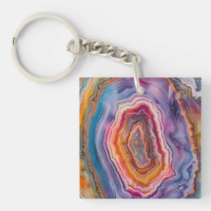 3 D Agate Schlüsselanhänger