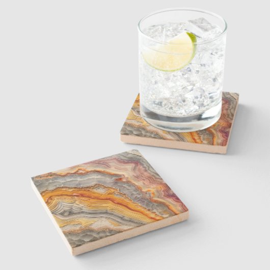 3 D Agate Stone Untersetzer (Seitenansicht)