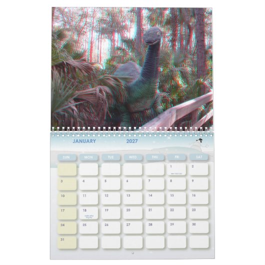 3-D Anaglyph-Foto-Kalender Kalender (Jan 2027)