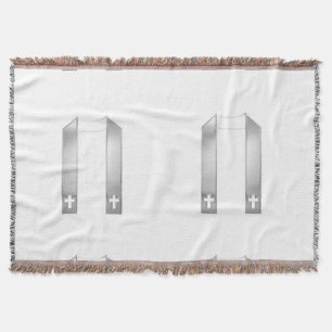 3-D Aussehen Silver Priest's Stole Decke