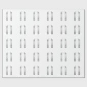 3-D Aussehen Silver Priest's Stole Geschenkpapier (Flach)