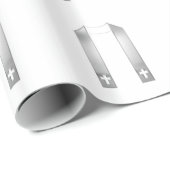 3-D Aussehen Silver Priest's Stole Geschenkpapier (Rolleneckpunkt)