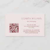 3 D Blush-Gold-Rose | QR-Code Visitenkarte (Rückseite)