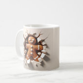 3 D Christmas Gingerbrei Man Kaffeetasse (Vorderseite Links)