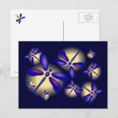 3-D Dragonfly Art Postkarte (Vorne/Hinten)