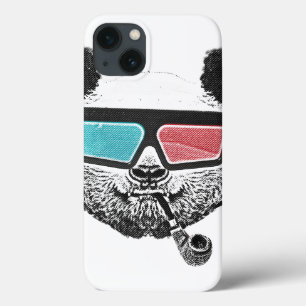 3-D Gläser des Vintagen Pandas iPhone 13 Hülle