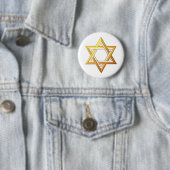 "3-D" goldener Davidsstern Button (Beispiel)