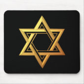 "3-D" goldener Davidsstern Mousepad (Vorne)
