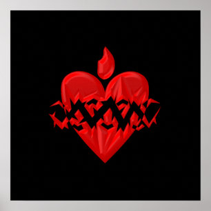 "3-D" Heiliges Herz Jesu Poster