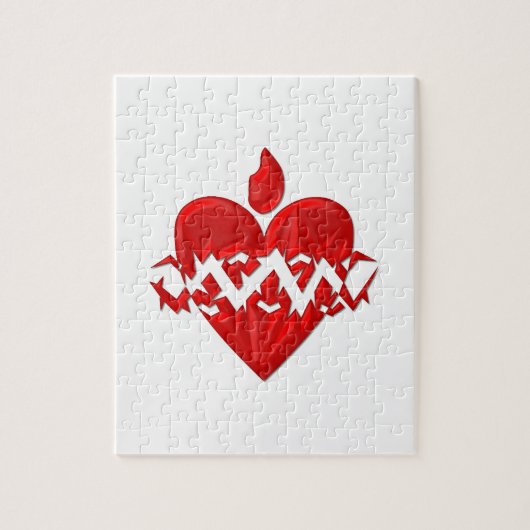 "3-D" Heiliges Herz Jesu Puzzle (Vertikal)