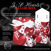 3-D Herz Design Valentine Gevor Box Geschenkschachtel