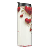 3-D Herz Personalisierter Thermaltumbler Thermosbecher (Nach rechts gedreht)