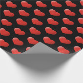 3-D-Herz-Symbol Geschenkpapier (Ecke)