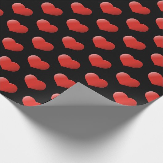 3-D-Herz-Symbol Geschenkpapier (Ecke)