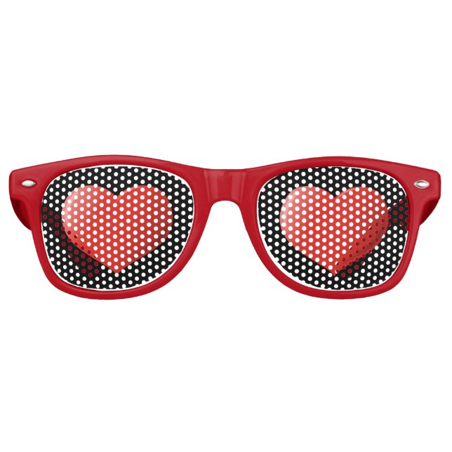 3-D-Herz-Symbol Partybrille (Vorderseite)