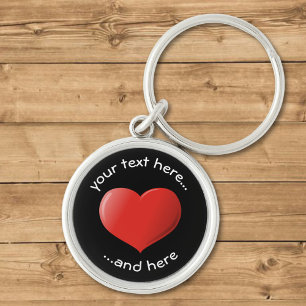 3-D-Herz-Symbol Schlüsselanhänger