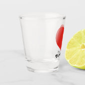 3-D-Herz-Symbol Schnapsglas (Links)