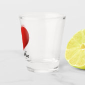 3-D-Herz-Symbol Schnapsglas (Rechts)