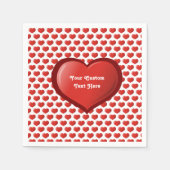 3-D-Herz-Symbol Serviette (Vorderseite)