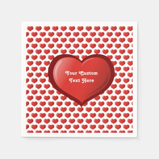 3-D-Herz-Symbol Serviette (Vorderseite)
